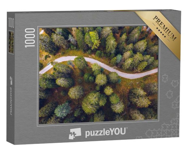 Puzzle de 1000 pièces « Vue aérienne du sentier de randonnée »