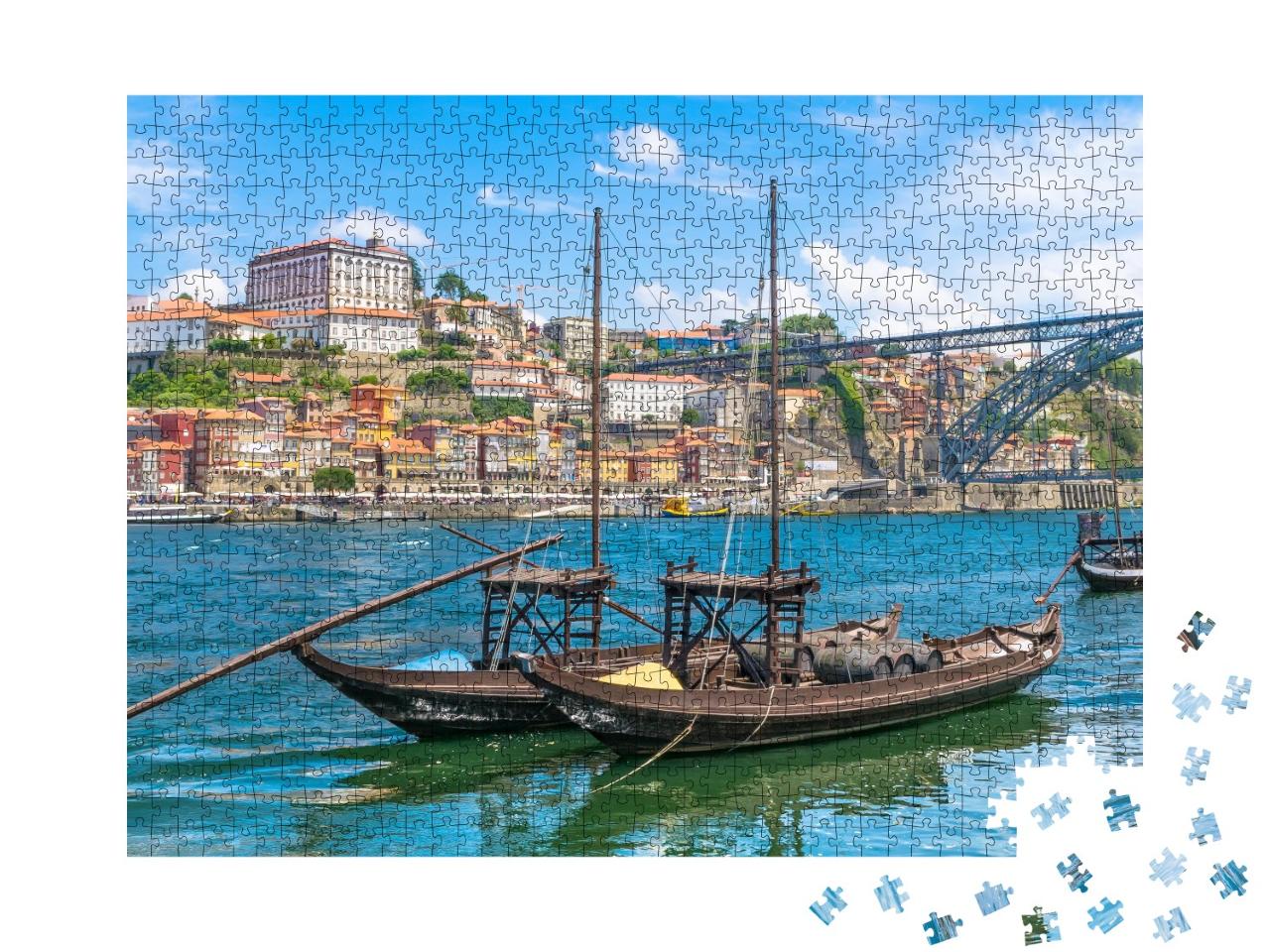 Puzzle de 1000 pièces « Belle vue sur le fleuve Douro, Porto, Portugal »