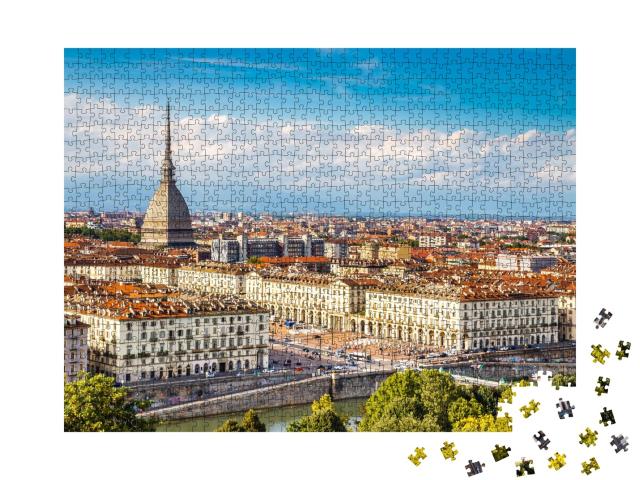 Puzzle de 1000 pièces « Vue du centre-ville de Turin, Italie »