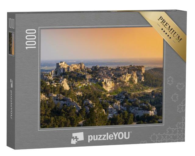 Puzzle de 1000 pièces « Château et village médiévaux, Les Baux-de-Provence, massif des Alpilles, Provence, France »