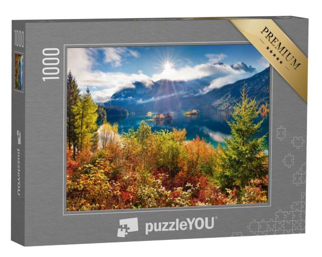 Puzzle de 1000 pièces « Paysage d'automne à l'Eibsee, Allemagne »
