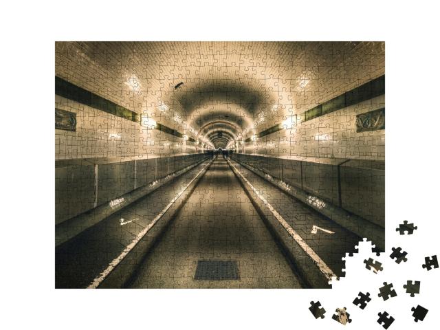 Puzzle de 500 pièces « Vieux tunnel de l'Elbe, Hambourg, Allemagne »