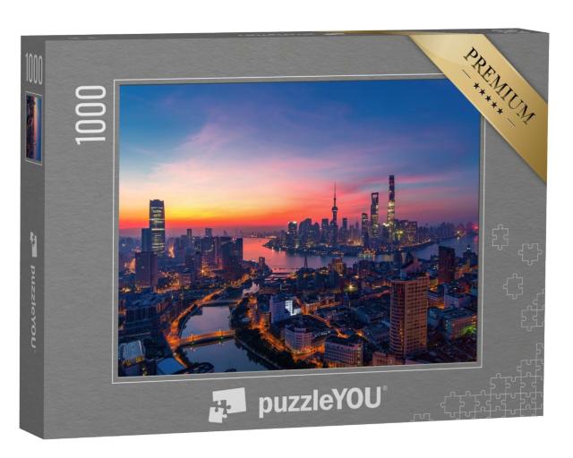 Puzzle de 1000 pièces « Shanghai au crépuscule »