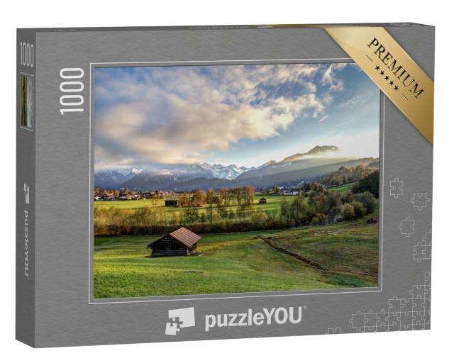 Puzzle de 1000 pièces « Vue sur Oberstdorf dans les Alpes, Allemagne »