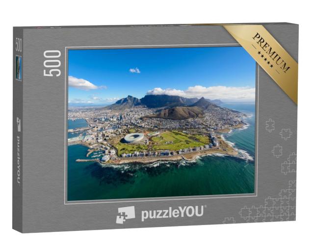 Puzzle de 500 pièces « Vue d'hélicoptère : vue aérienne de Cape Town, Afrique du Sud »