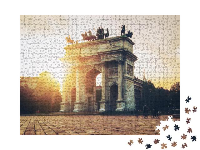 Puzzle de 1000 pièces « Arco della Pace à Milan, Italie »