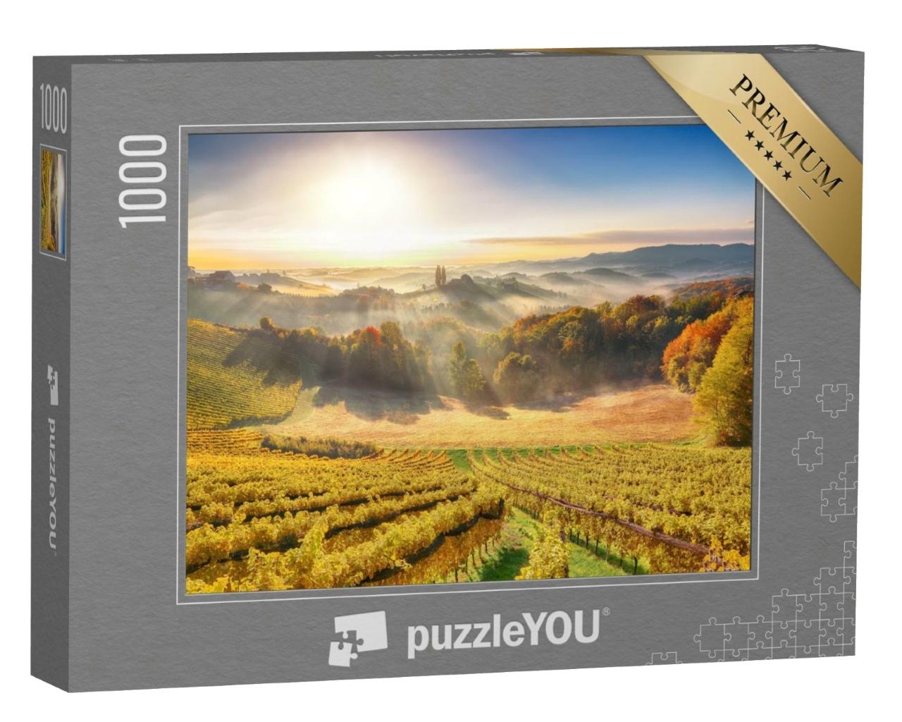 Puzzle de 1000 pièces « Un paysage de vignobles de rêve dans le sud de la Styrie »