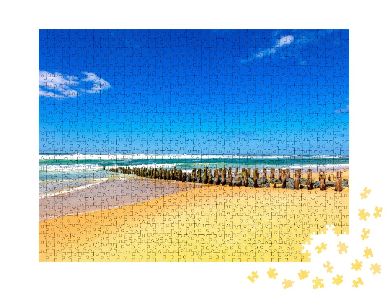 Puzzle de 1000 pièces « Magnifique vue sur la plage de Seignosse, France »