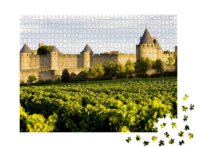 Puzzle de 1000 pièces « Carcassonne, Languedoc-Roussillon, France »