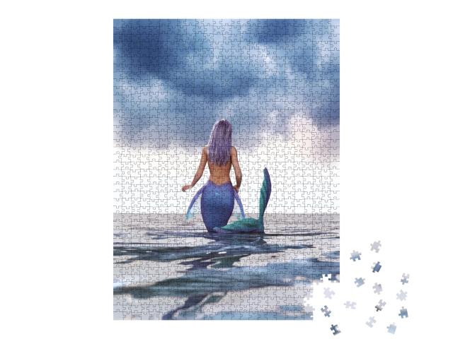 Puzzle de 1000 pièces « Une sirène dans une mer mythique »