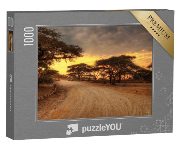 Puzzle de 1000 pièces « Parc national du Serengeti avec animaux sauvages »