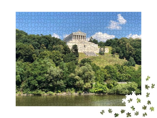Puzzle de 1000 pièces « Walhalla : Hall de la gloire au-dessus du Danube, Ratisbonne »