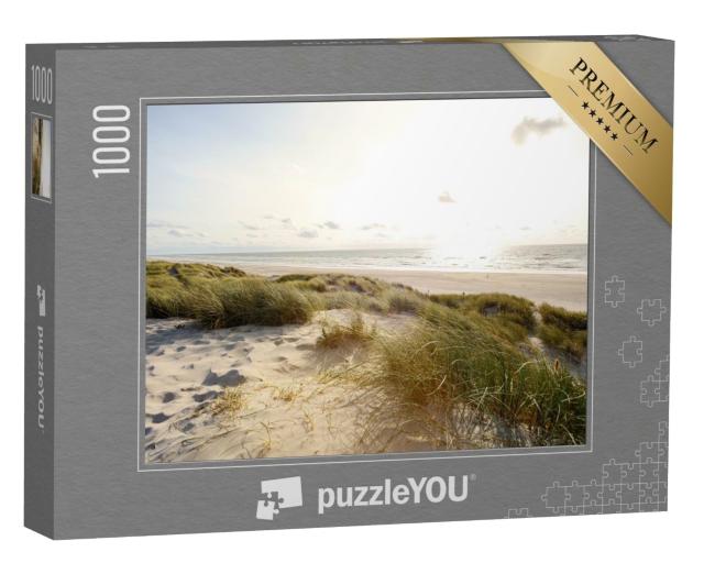 Puzzle de 1000 pièces « Plage du soir et dunes de sable, Jutland Danemark »