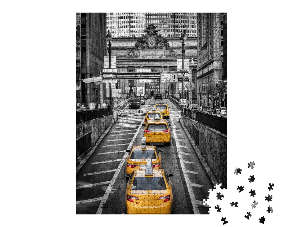 Puzzle de 1000 pièces « Taxis jaunes devant le Grand Central Terminal, New York »