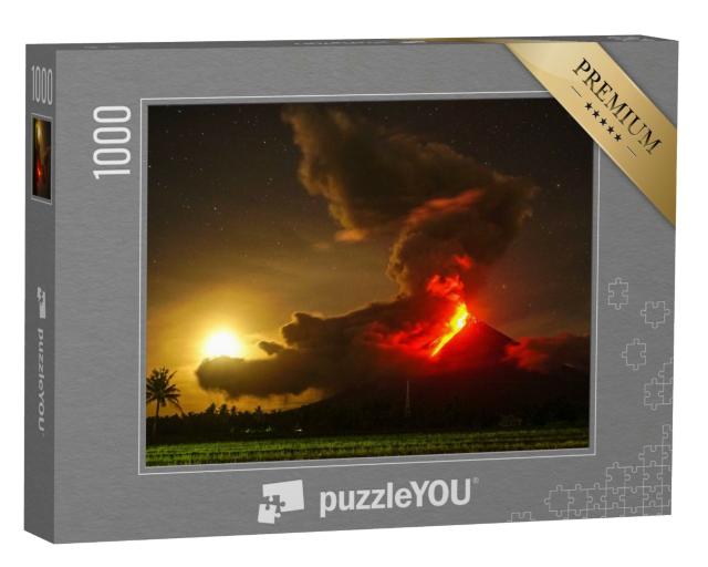 Puzzle de 1000 pièces « Éruption du volcan Mayon aux Phlippines »