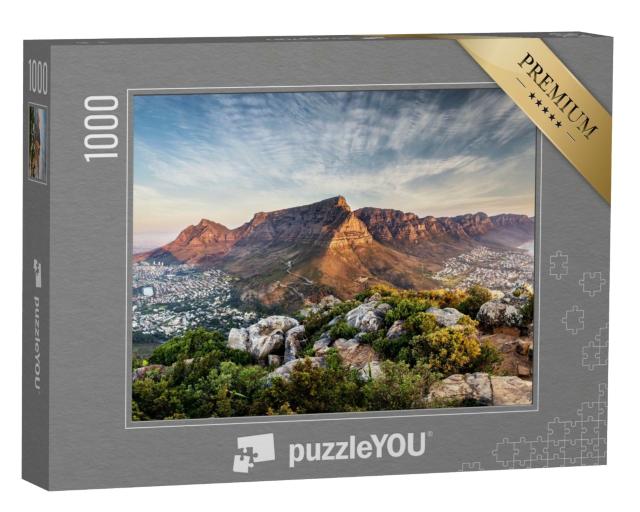 Puzzle de 1000 pièces « La montagne de la Table au coucher du soleil »