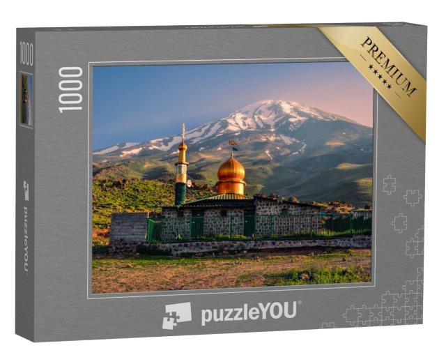 Puzzle de 1000 pièces « Mosquée sous le volcan Damavand, Iran »