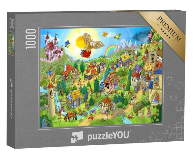 Puzzle de 1000 pièces « L'univers des contes de Grimm »