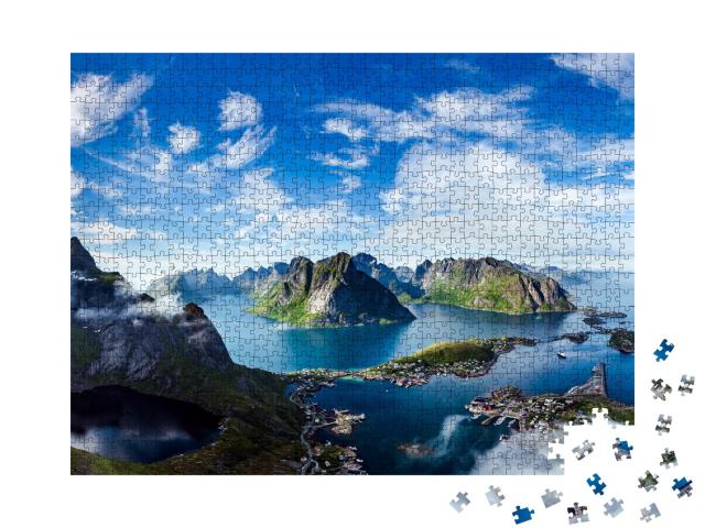 Puzzle de 1000 pièces « Les îles Lofoten, archipel de la région du Nordland, Norvège »
