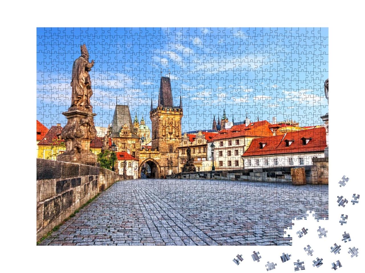 Puzzle de 1000 pièces « Le pont Charles sur la Vltava à Prague, République tchèque »