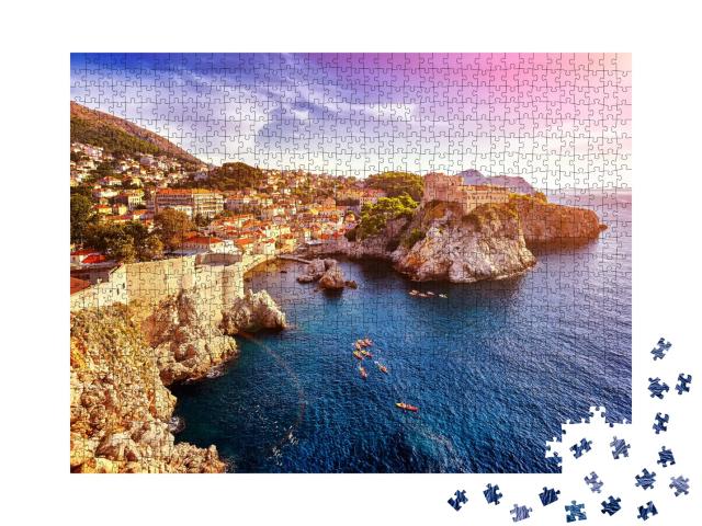 Puzzle de 1000 pièces « Forteresses de Lovrijenac et de Bokar à Dubrovnik, Croatie »