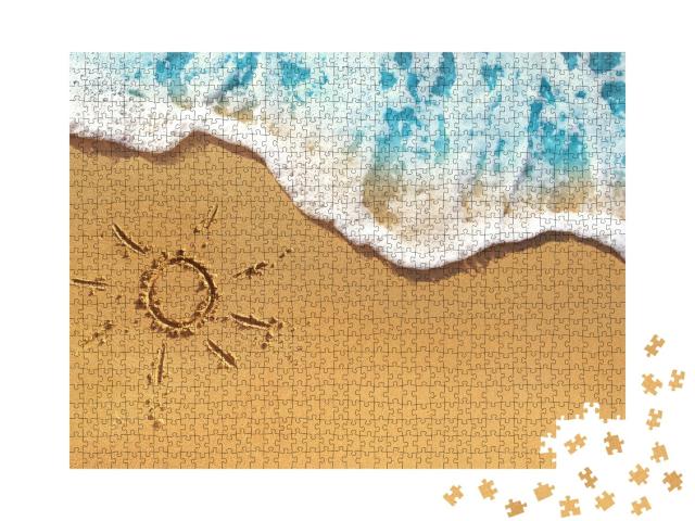 Puzzle de 1000 pièces « Un air de vacances sur la plage »
