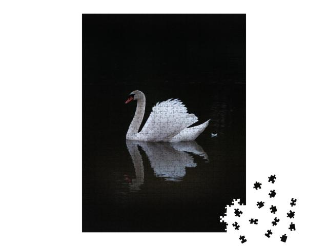 Puzzle de 1000 pièces « Cygne blanc élégant »