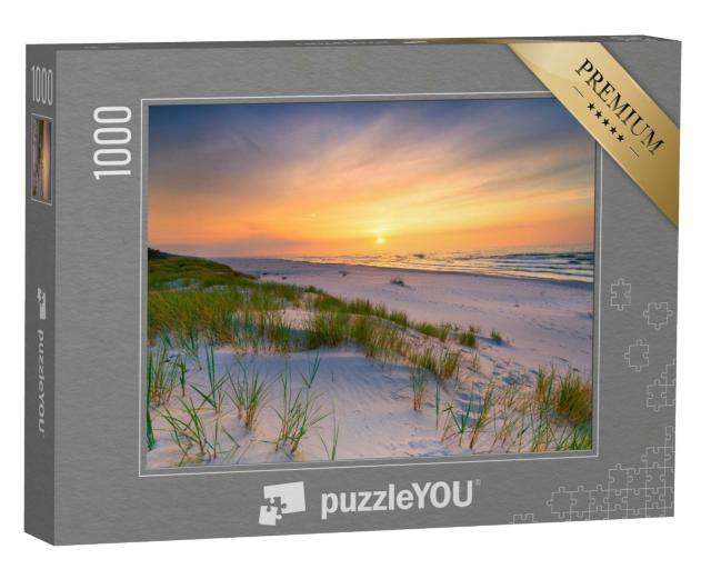 Puzzle de 1000 pièces « Coucher de soleil sur une plage de la mer Baltique »