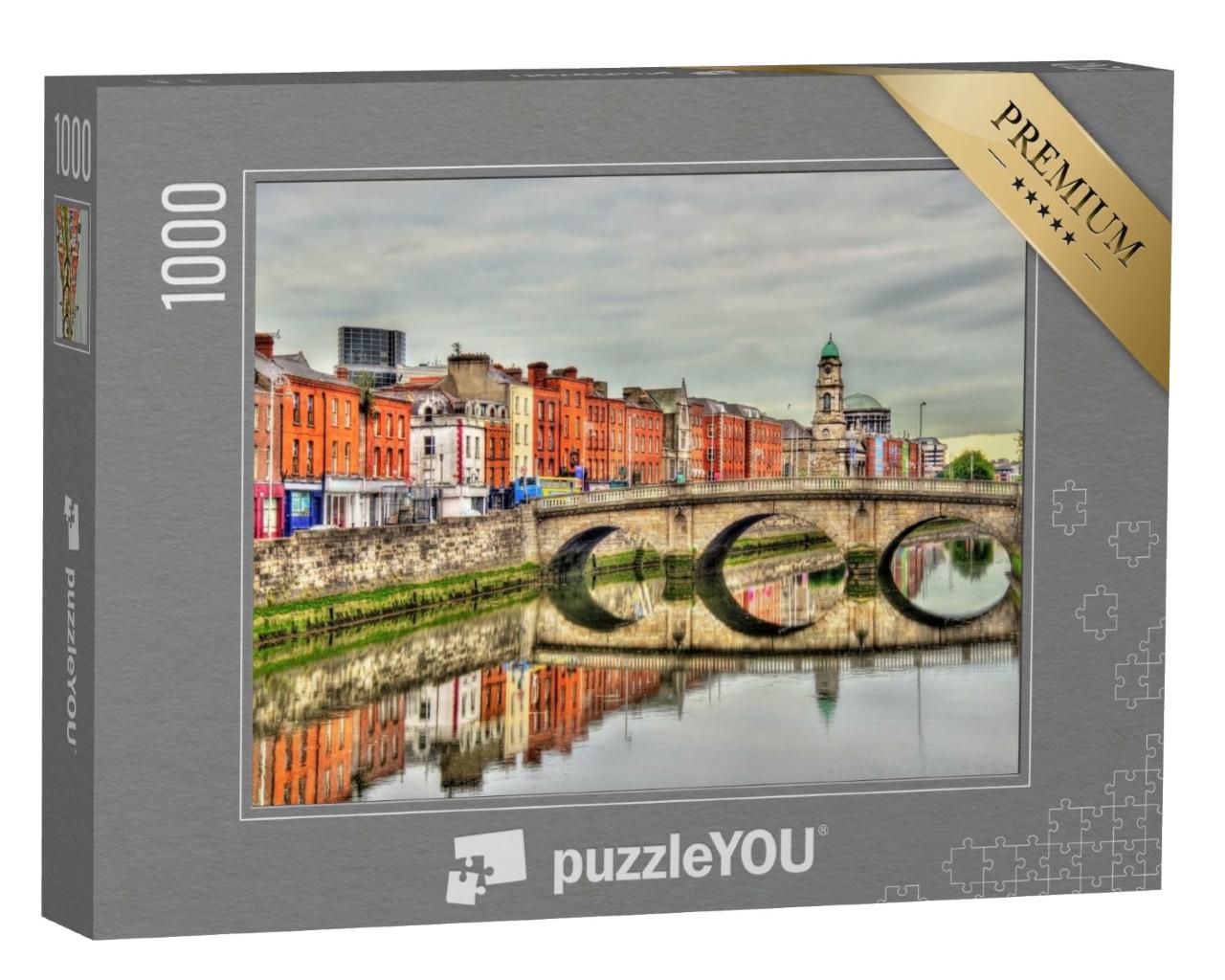 Puzzle de 1000 pièces « Vue sur le pont Mellows à Dublin, Irlande »