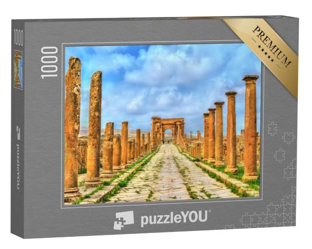 Puzzle de 1000 pièces « Ville en ruines de Timgad, patrimoine culturel de l'UNESCO en Algérie »