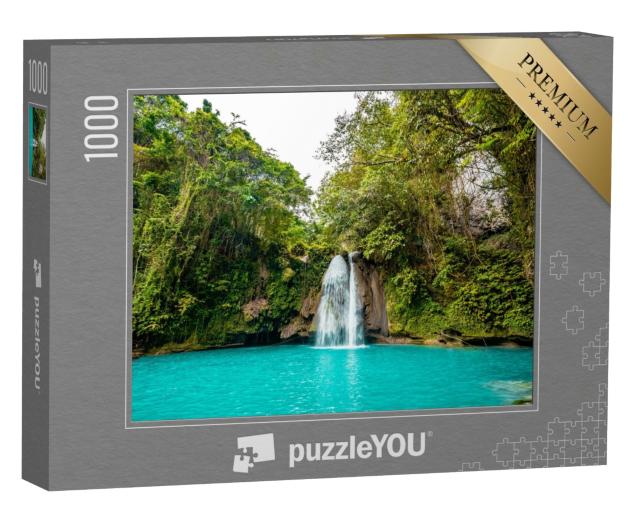 Puzzle de 1000 pièces « Chutes d'eau turquoise de Kawasan Falls sur l'île de Cebu, Philippines »
