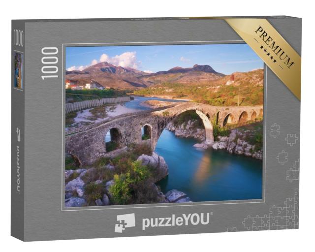 Puzzle de 1000 pièces « Le vieux pont de Mes à Shkoder, Albanie »