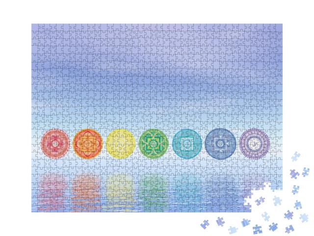 Puzzle de 1000 pièces « Sept symboles de chakra »