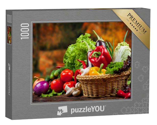 Puzzle de 1000 pièces « Mélange coloré de différentes sortes de légumes »