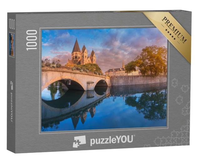 Puzzle de 1000 pièces « Église au bord de la Moselle à Metz »