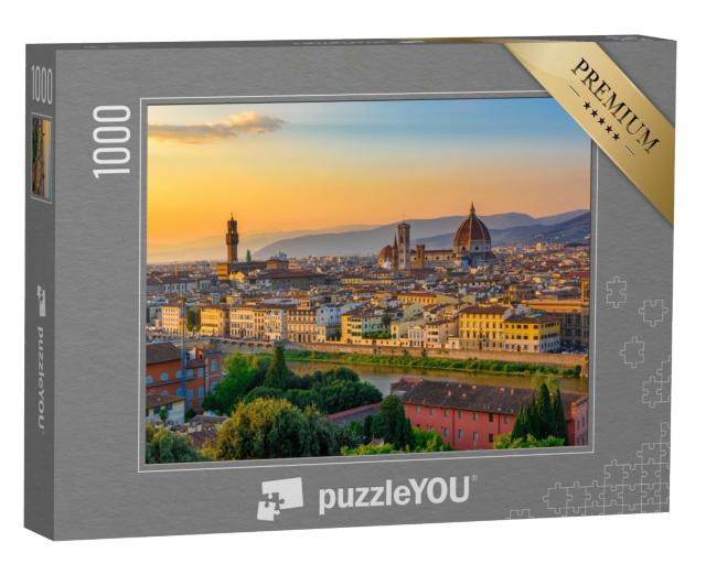 Puzzle de 1000 pièces « Coucher de soleil sur Florence »