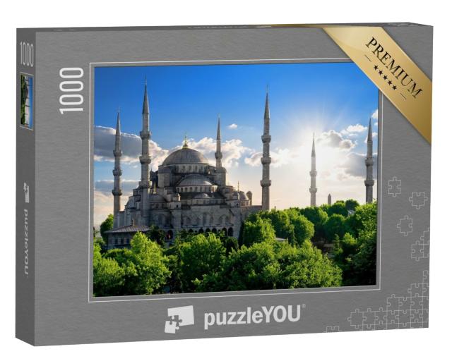 Puzzle de 1000 pièces « La Mosquée Bleue par une journée d'été ensoleillée, Turquie »