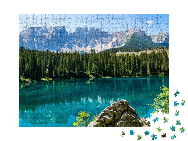 Puzzle de 1000 pièces « Lago di Carezza, province de Bolzano, Tyrol du Sud »