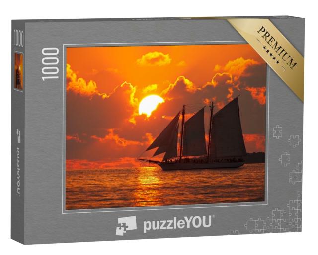 Puzzle de 1000 pièces « Tour en voilier au coucher du soleil, Key West »