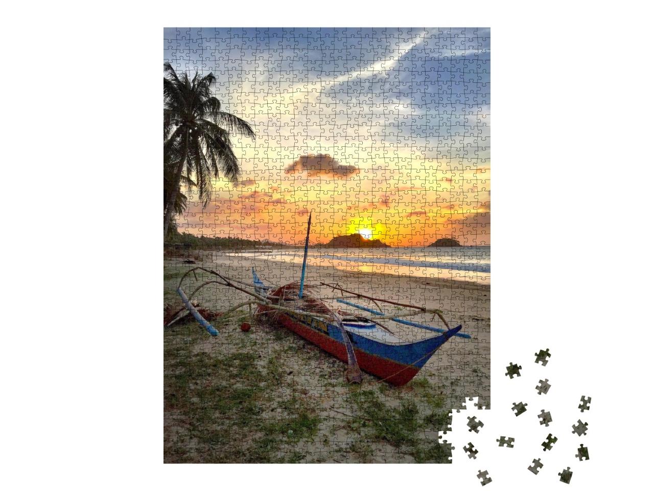 Puzzle de 1000 pièces « Coucher de soleil à Palawan, Philippines »