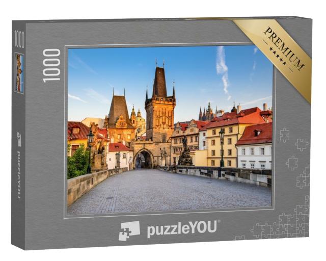 Puzzle de 1000 pièces « Prague, République tchèque : le pont Charles sur la Vltava »