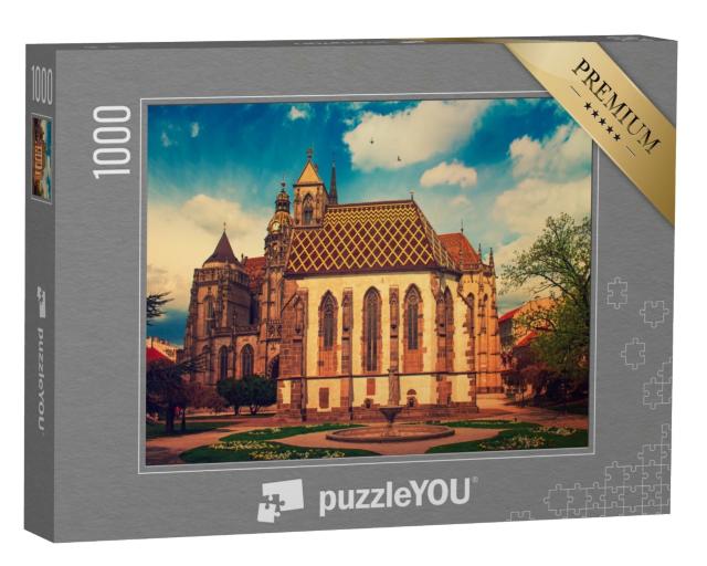 Puzzle de 1000 pièces « Cathédrale Sainte-Elisabeth de la ville de Kosice, Slovaquie »