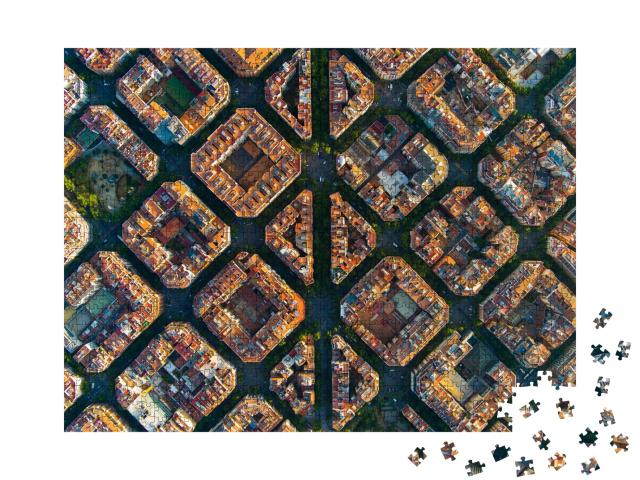 Puzzle de 1000 pièces « Paysage urbain de Barcelone »