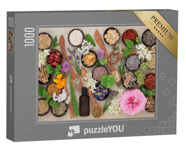 Puzzle de 1000 pièces « Assortiment de fleurs et d'herbes séchées »