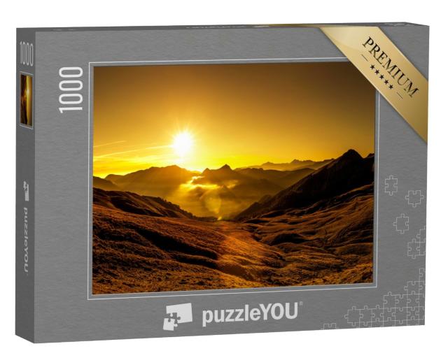 Puzzle de 1000 pièces « Lever de soleil au Col d'Aubisque dans les Pyrénées françaises Europe »