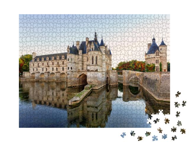 Puzzle de 1000 pièces « Le château de Chenonceau. France. Château dans la vallée de la Loire. »