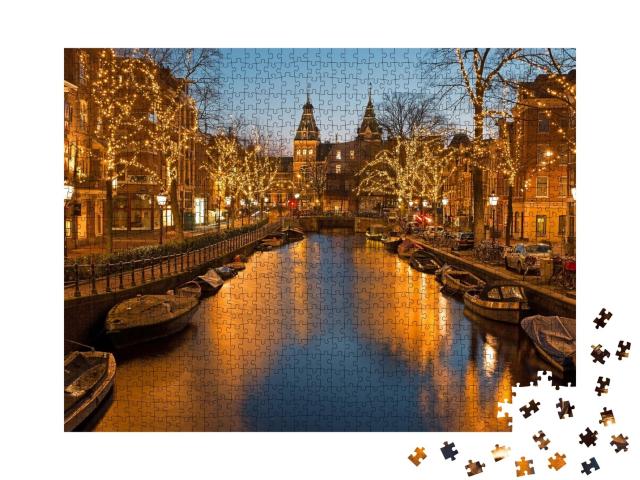 Puzzle de 1000 pièces « Noël à Amsterdam »