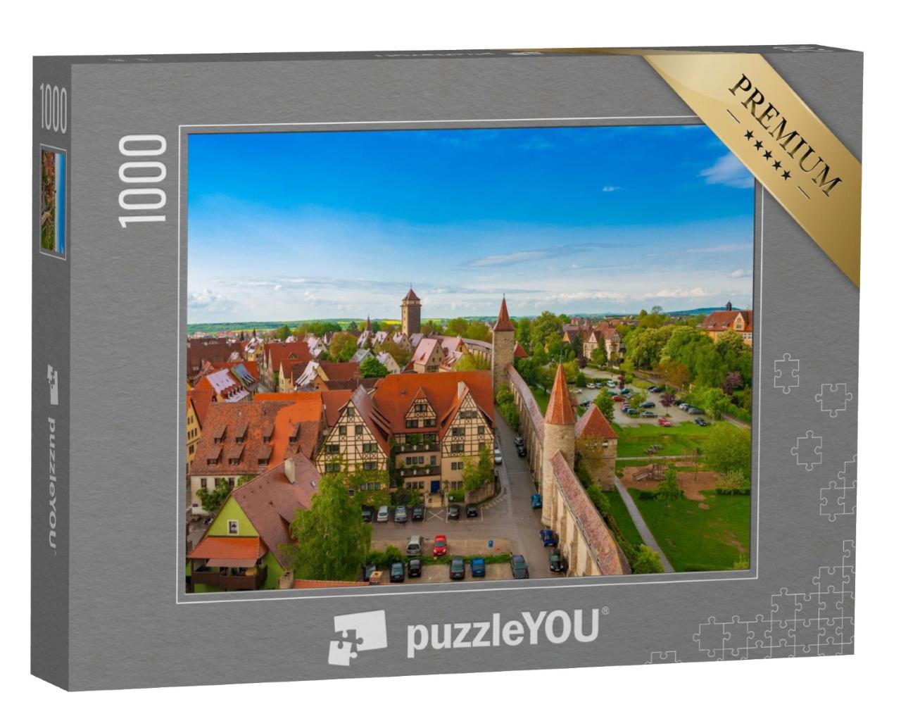Puzzle de 1000 pièces « Rothenburg ob der Tauber vue d'en haut, Allemagne »