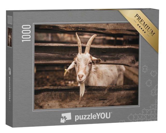 Puzzle de 1000 pièces « Chèvre vivant à la ferme »