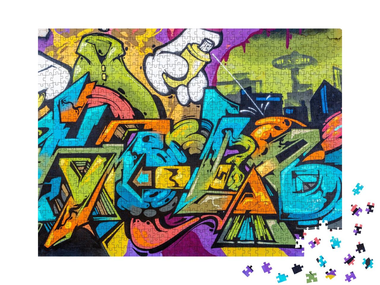 Puzzle de 1000 pièces « Beau street art, style graffiti »